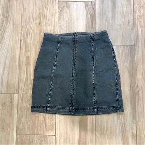 Free People Denim Miniskirt